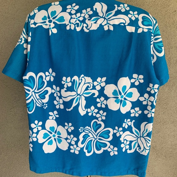 🌺 Vintage Hawaiian Barkcloth Matched Set Dress Shirt - Picture 11 of 16